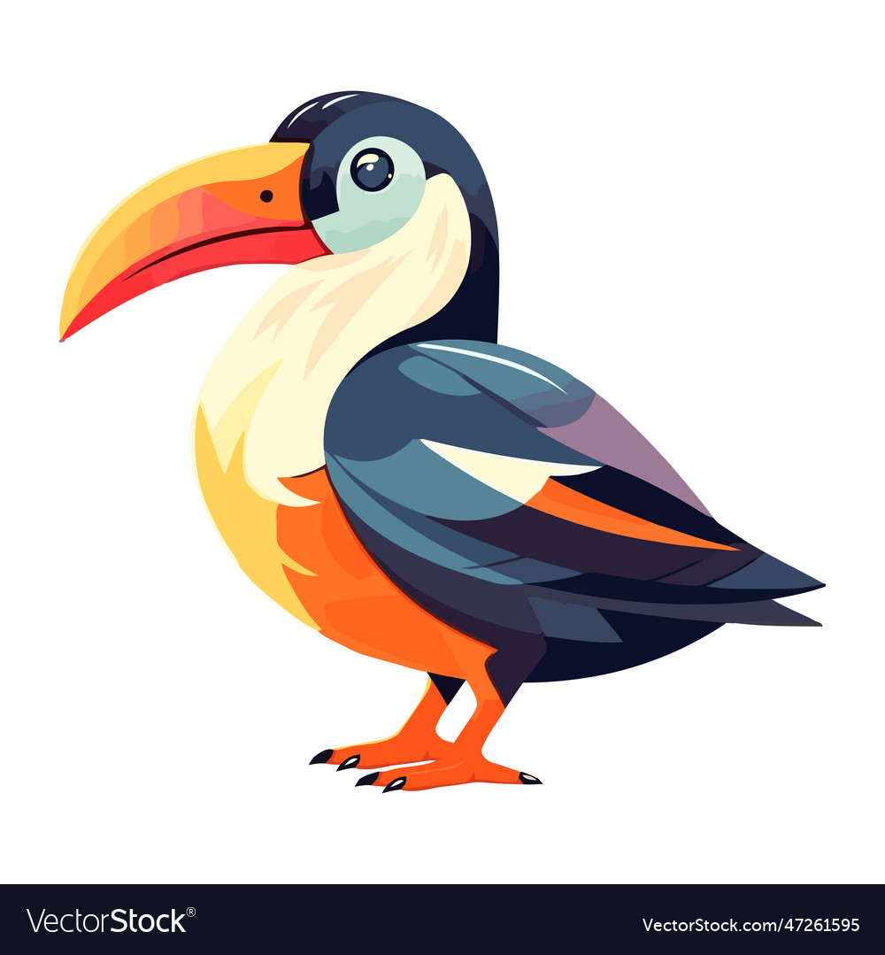 Exotic cute toucan bird Royalty Free Vector Image