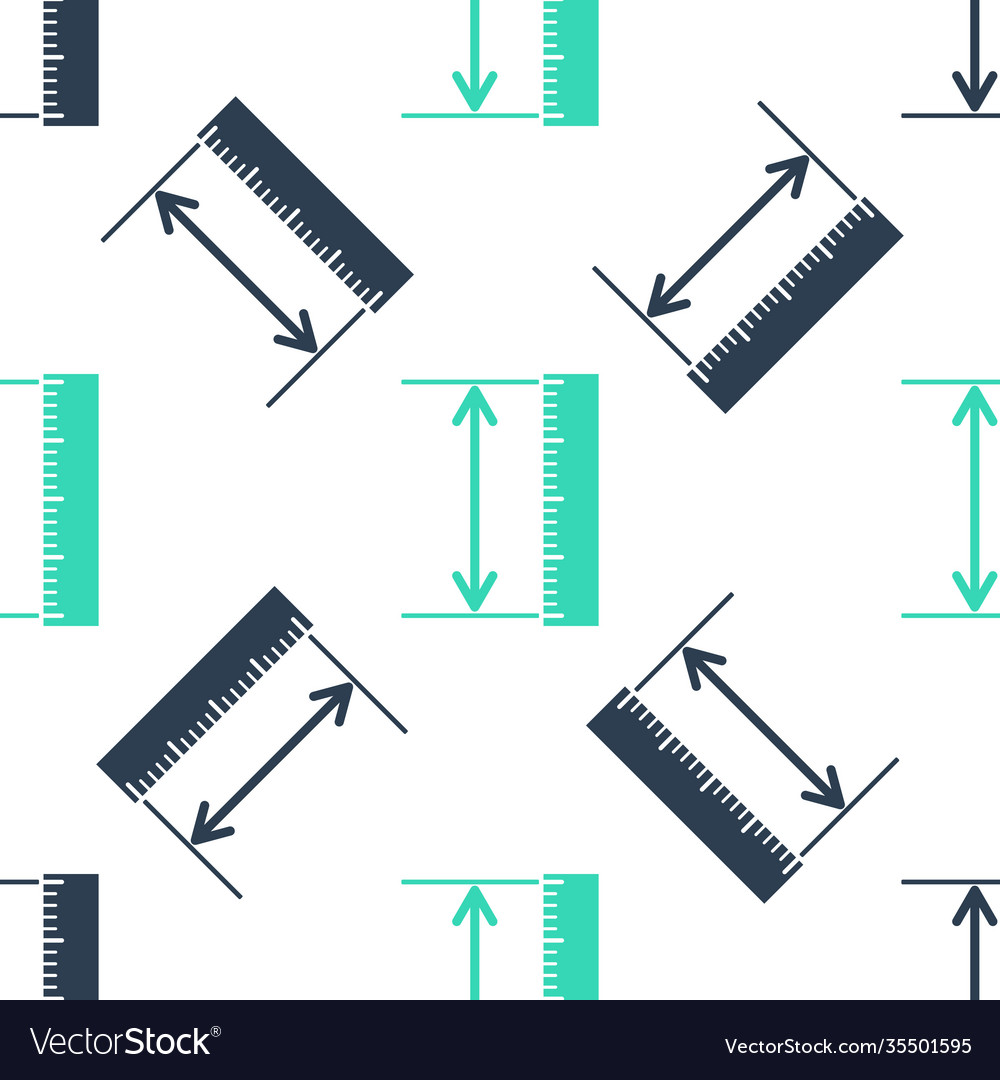 Green the measuring height and length icon Vector Image