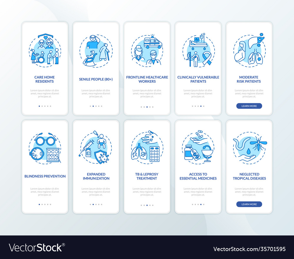 Health program onboarding mobile app page screen Vector Image