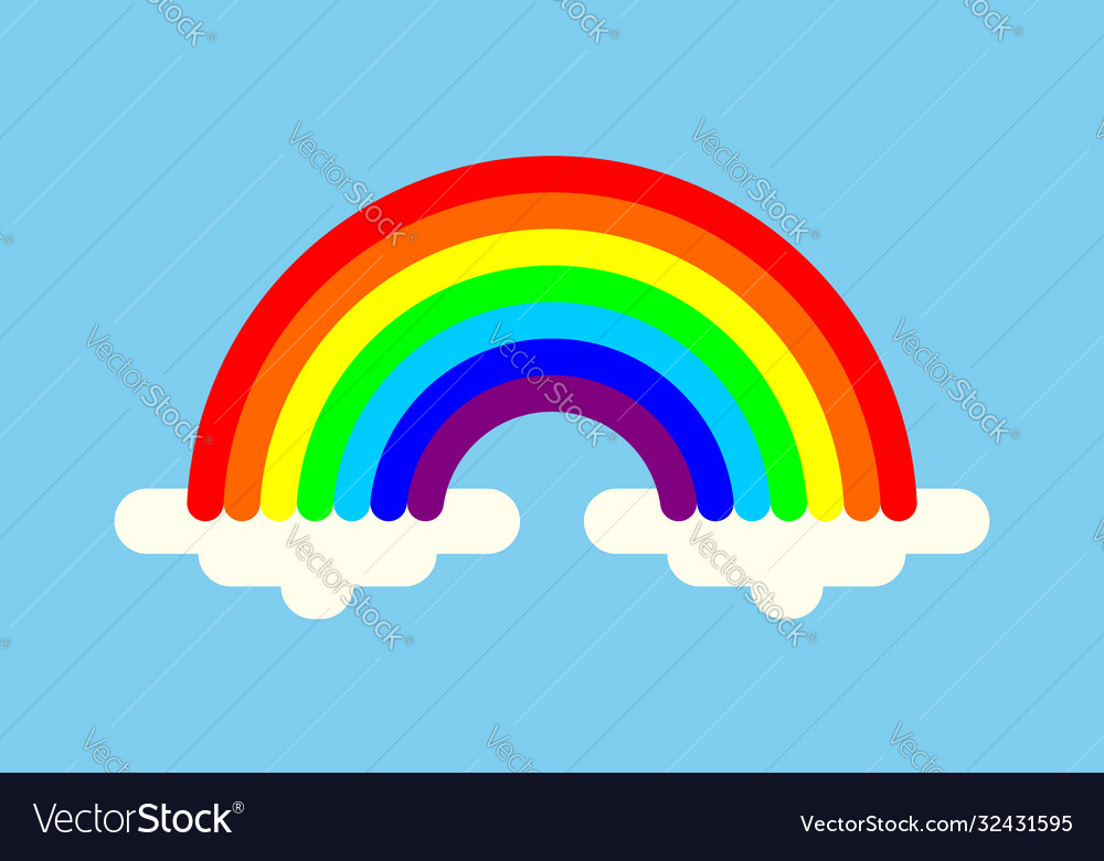 Rainbow sign Royalty Free Vector Image VectorStock