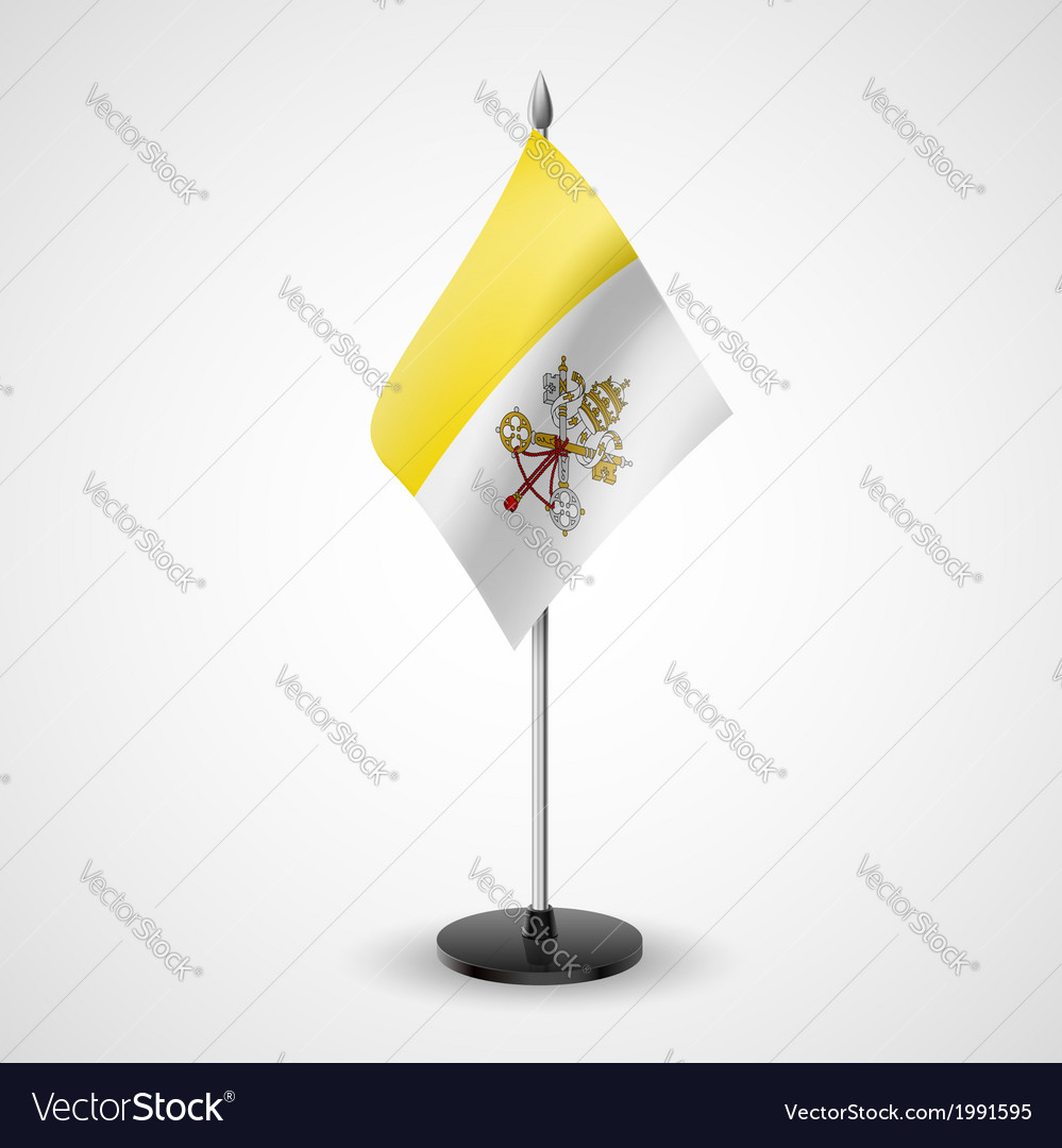 Table flag of vatican city Royalty Free Vector Image