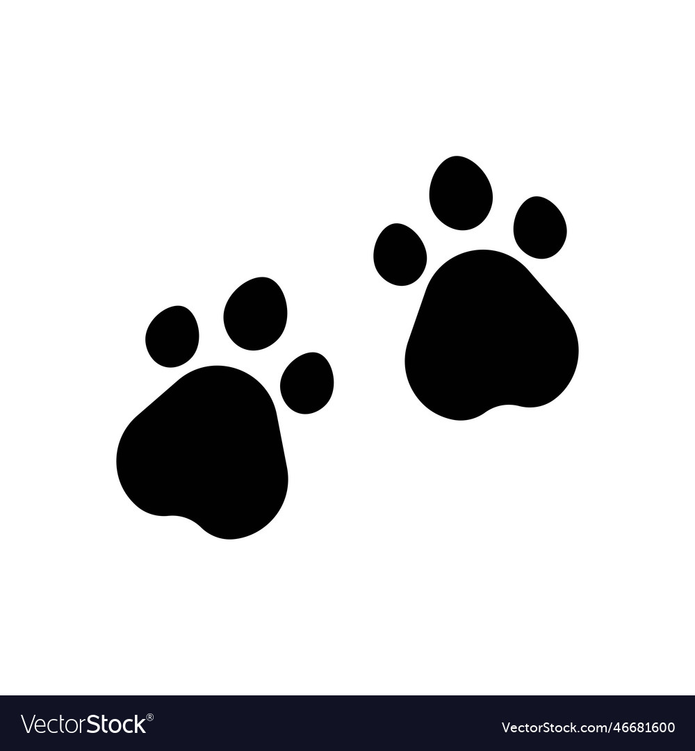 Animal foot print logo Royalty Free Vector Image