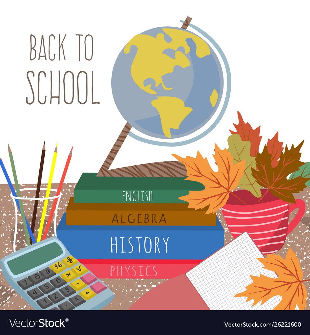 Back to school cute Royalty Free Vector Image - VectorStock