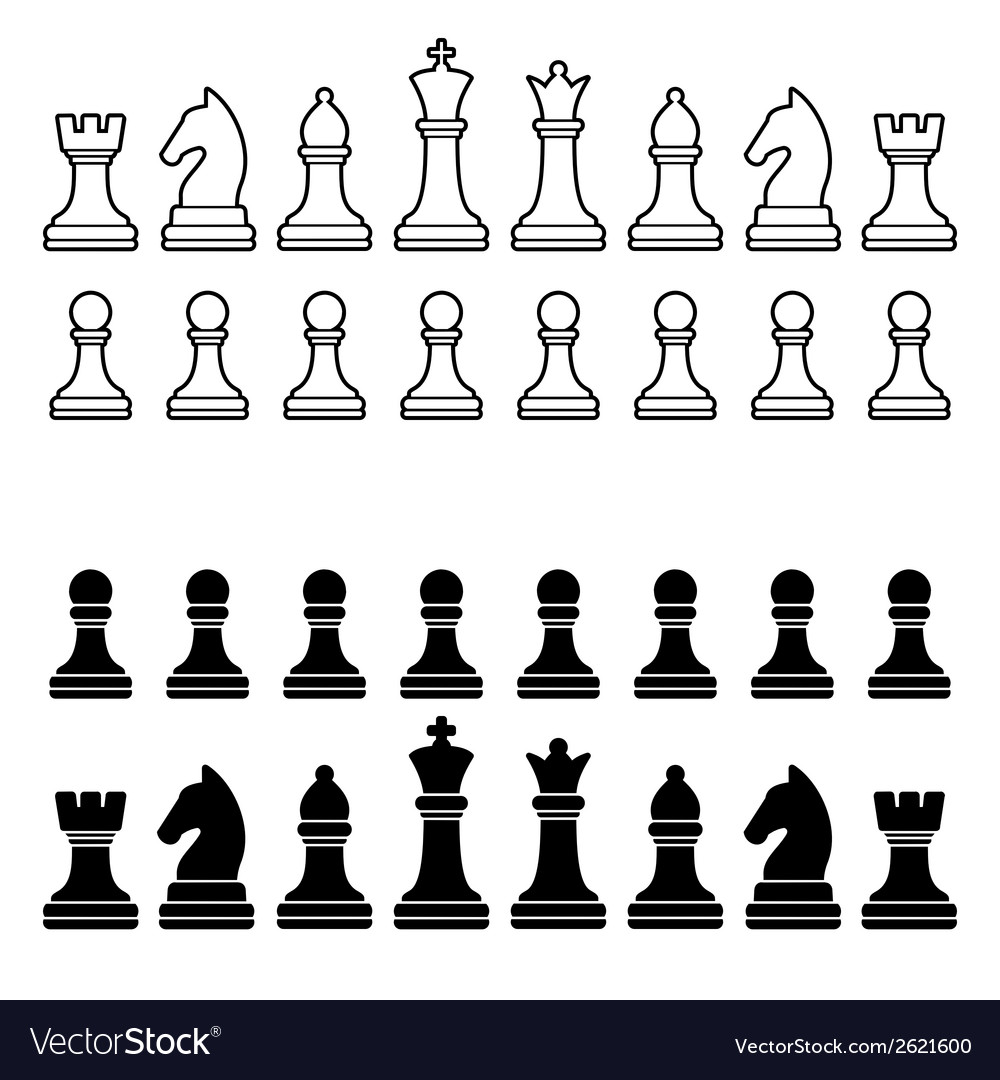 Premium Vector  Chess pieces silhouette set