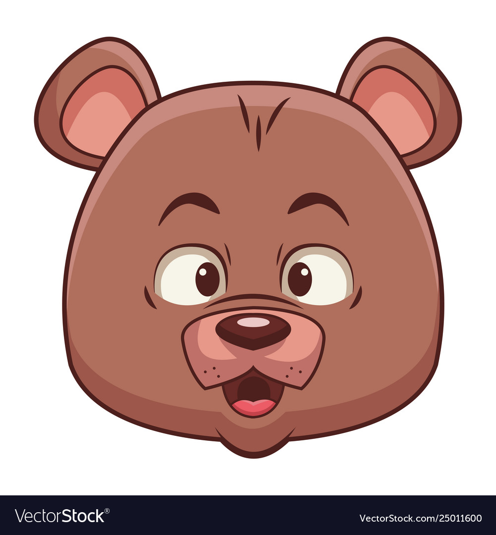 Cute bear cartoon Royalty Free Vector Image - VectorStock