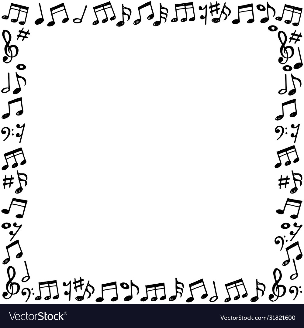 Doodle music notes pattern background abstract vector image Doodle music notes pattern background abstract