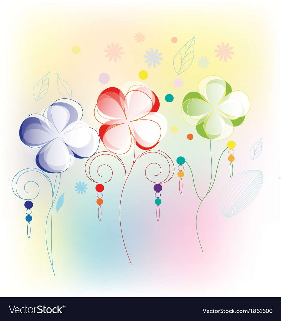 Greeting card floral background Royalty Free Vector Image