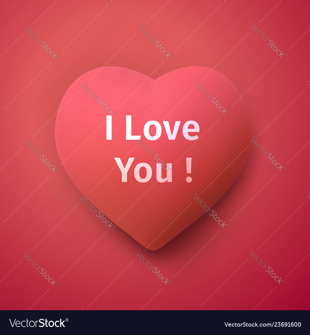 I Love You Banner Declaration Royalty Free Vector Image