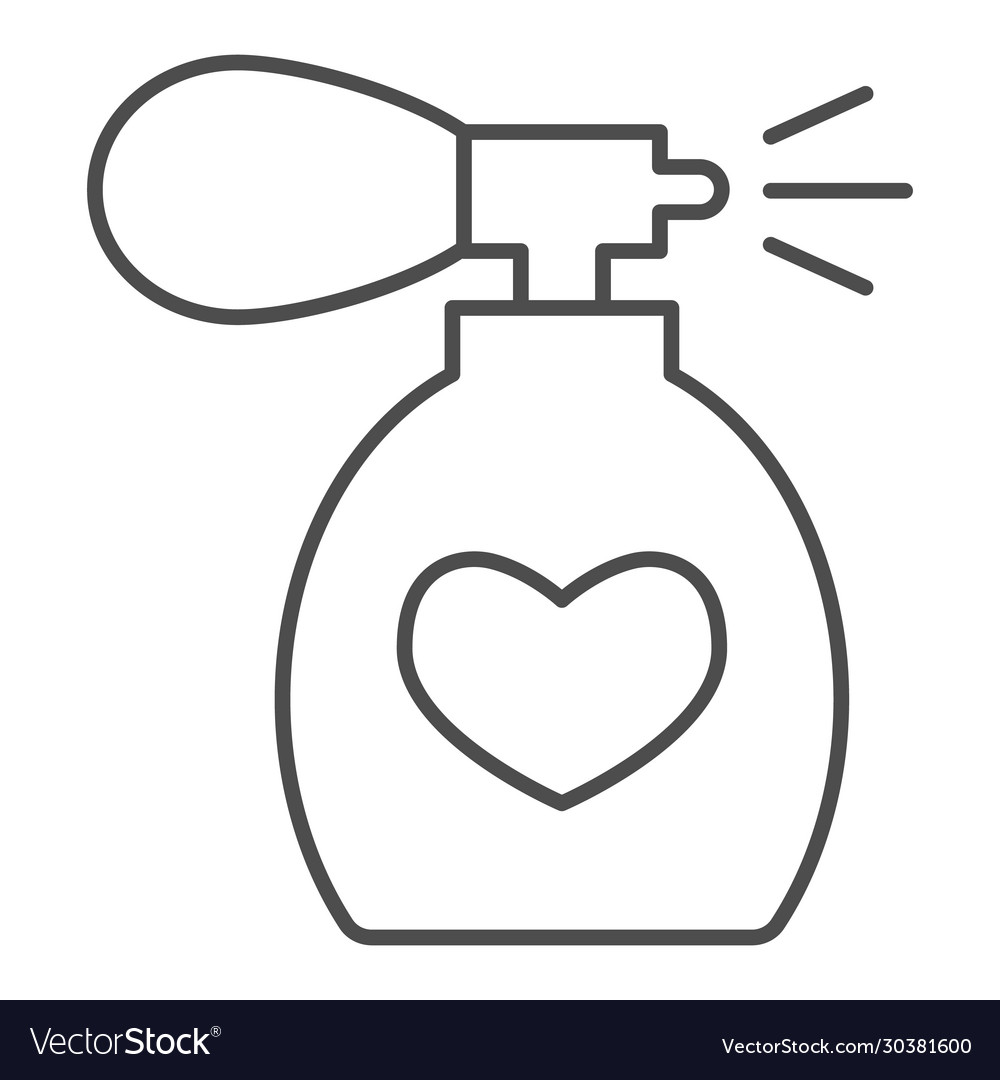 Perfume thin line icon fragrance bottle Royalty Free Vector