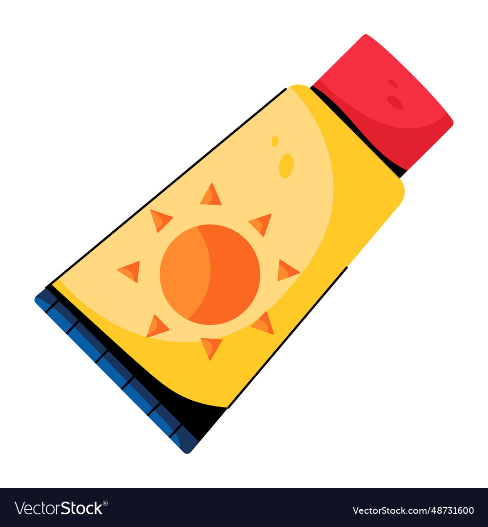 Sunblock cream Royalty Free Vector Image - VectorStock