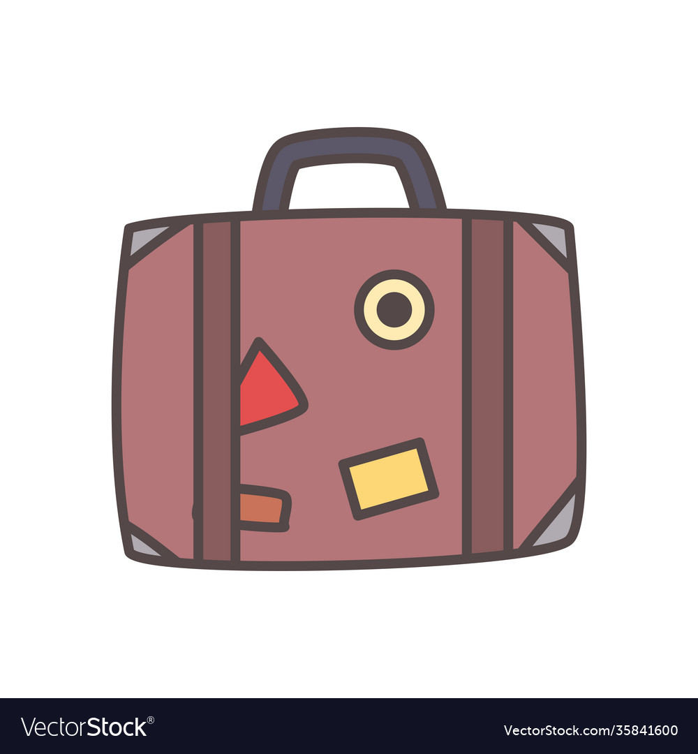 Travel bag isolated design Royalty Free Vector Image