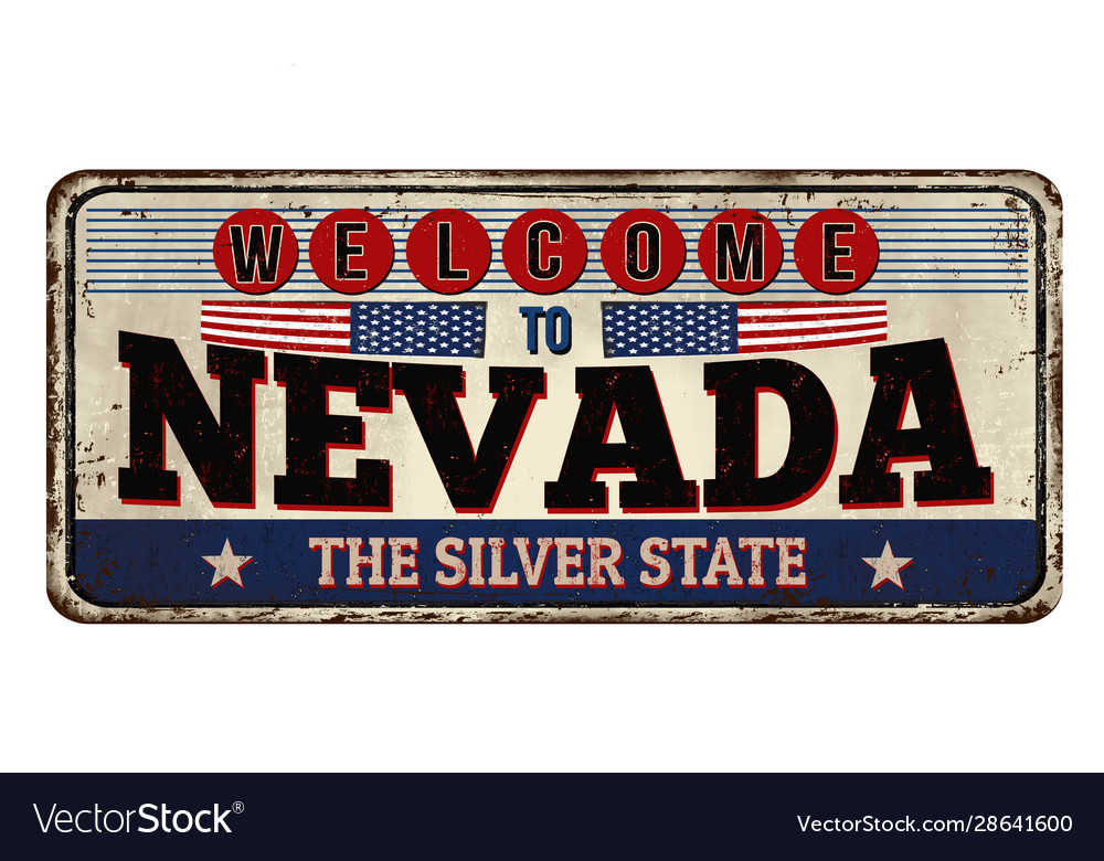 Welcome to nevada vintage rusty metal sign Vector Image