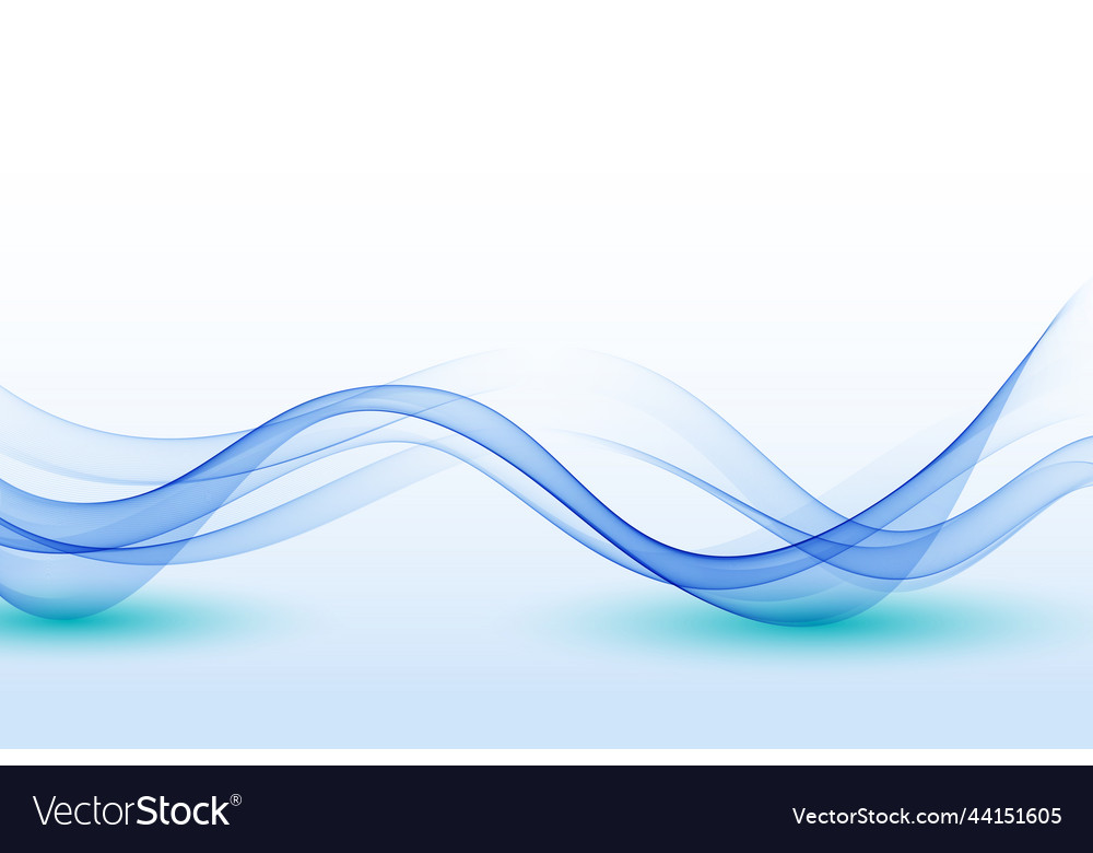 Abstract background with smooth transparent blue Vector Image