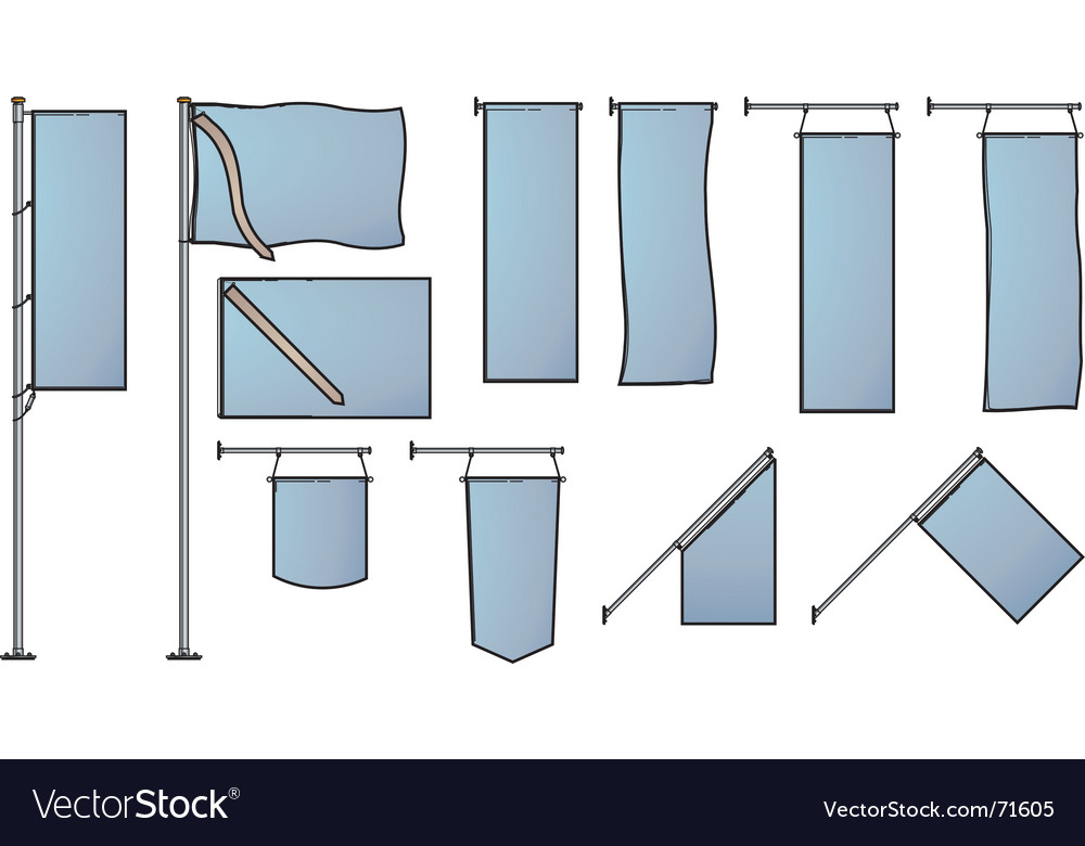 Flags and banners Royalty Free Vector Image - VectorStock