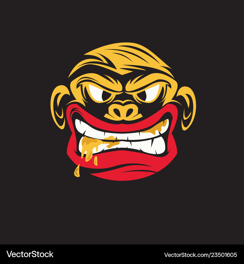 Head monkey Royalty Free Vector Image - VectorStock