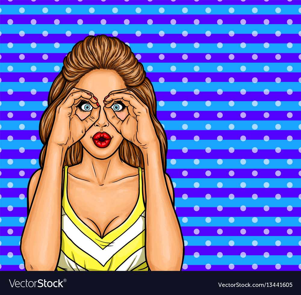 Pop Art Of A Young Sexy Girl Royalty Free Vector Image