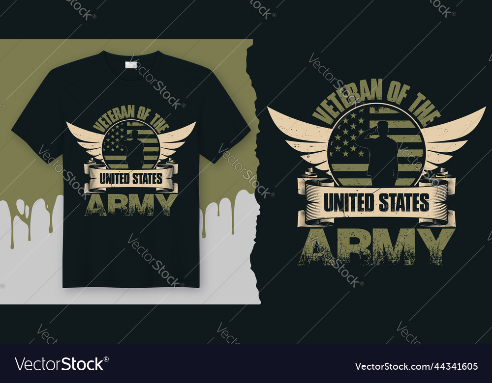 Veteran of the united states army tshirt Vector Image
