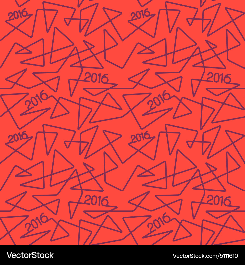 2016 year linear pattern Royalty Free Vector Image