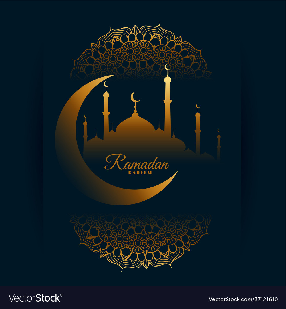 Arabic mandala style ramadan kareem decorative Vector Image