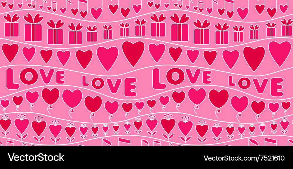 Love seamless pattern Royalty Free Vector Image