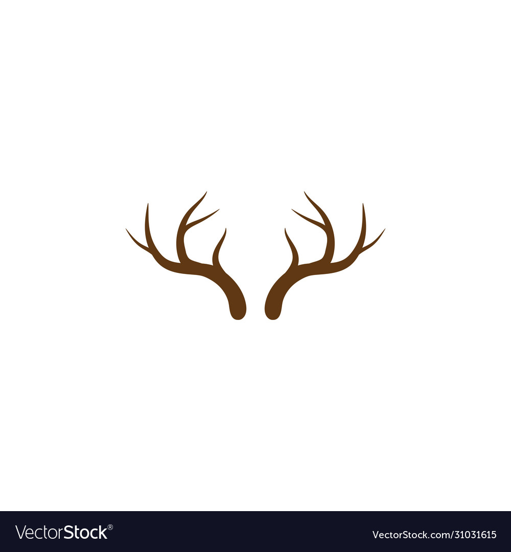 Deer antler logo Royalty Free Vector Image - VectorStock