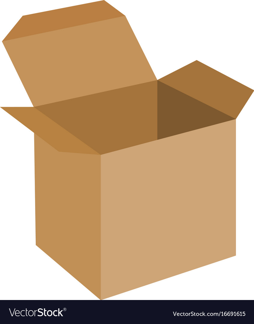 Opened cardboard package box Royalty Free Vector Image