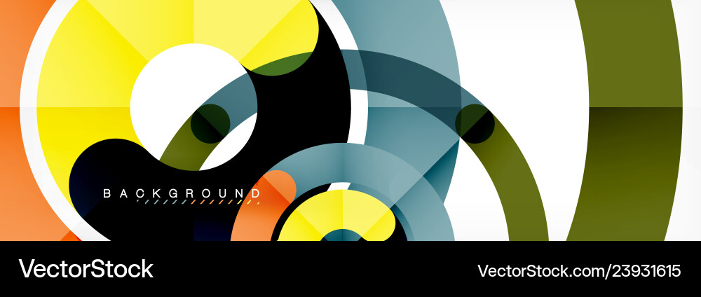 Outlined stroke circles composition Royalty Free Vector