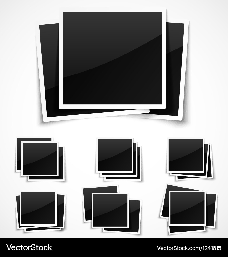 Square empty photo frames Royalty Free Vector Image