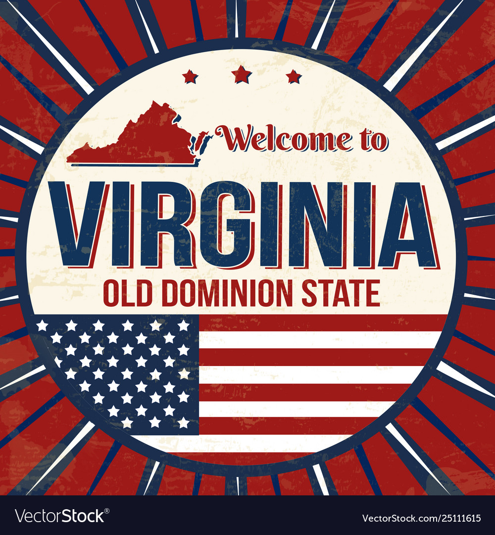 Welcome to virginia vintage grunge poster Vector Image