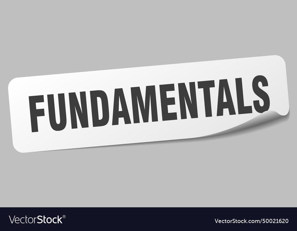 Fundamentals sticker fundamentals label Royalty Free Vector