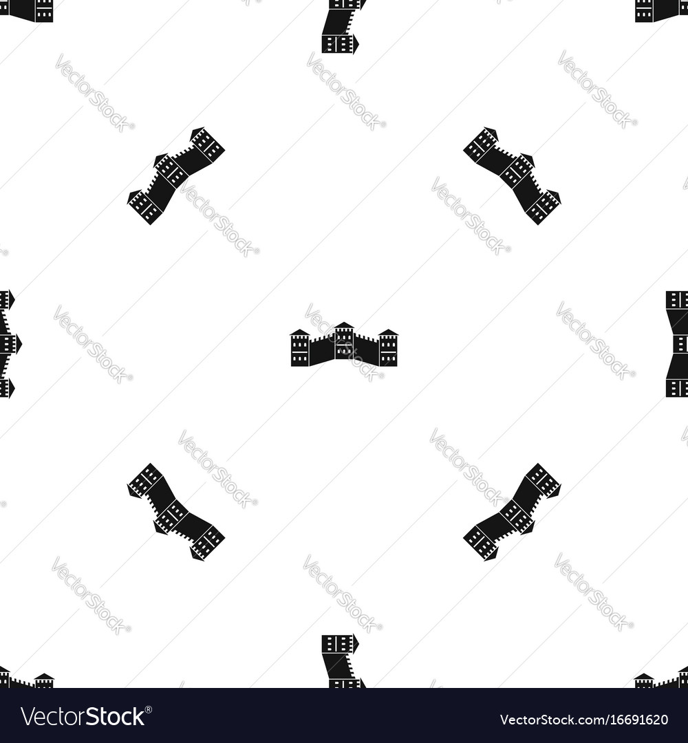 Great wall of china pattern seamless black Vector Image