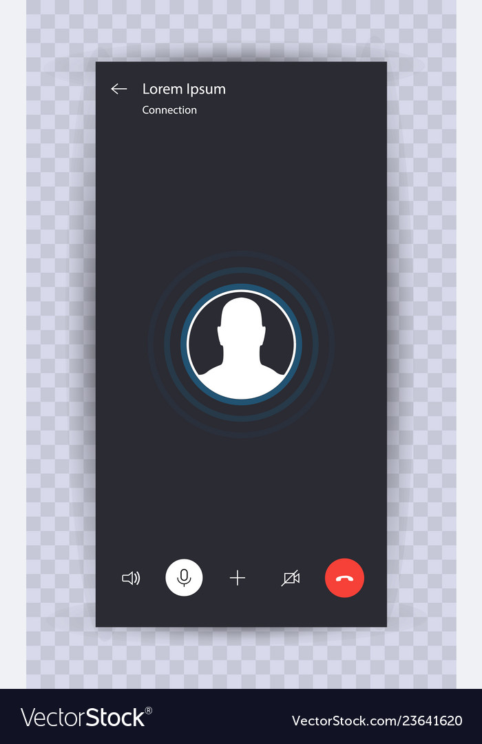 Download Skype Call Screen Template Royalty Free Vector Image