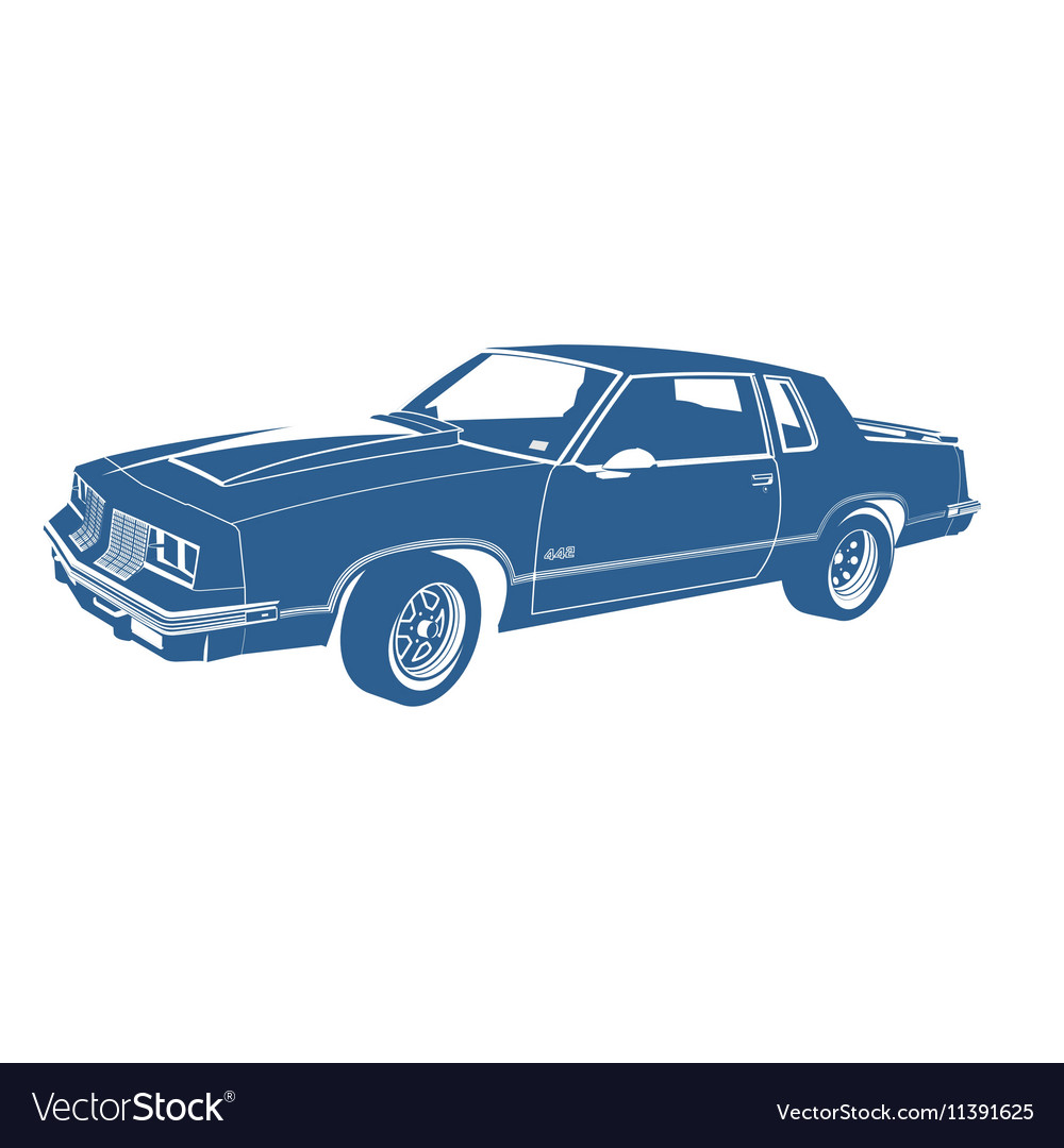 Cartoon Blue Car Royalty Free Vector Image VectorStock