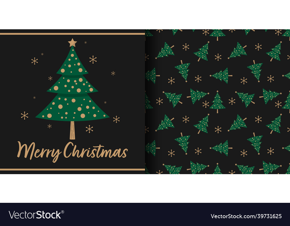 Christmas banner and seamless pattern Royalty Free Vector