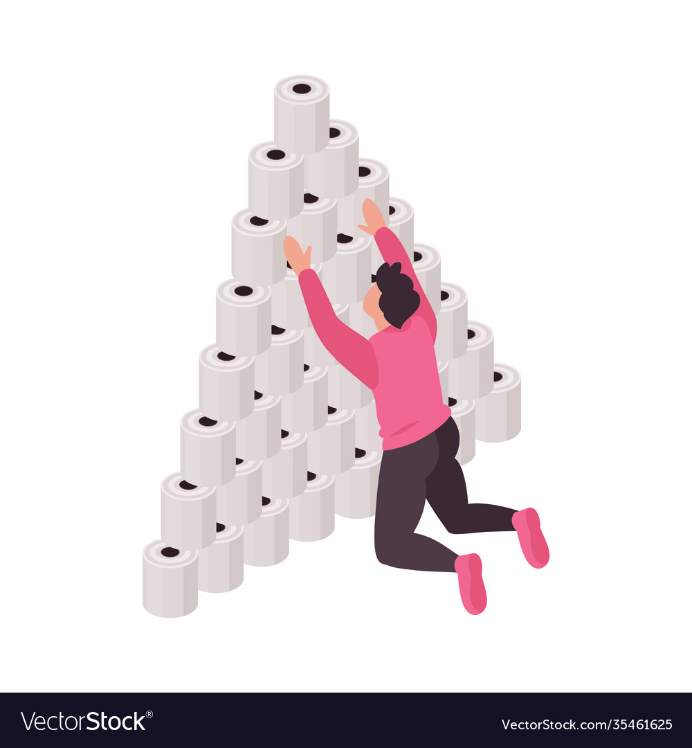 Isometric Panic Attack Concept Royalty Free Vector Image Isometric Panic Attack Concept Royalty Free Vector Image