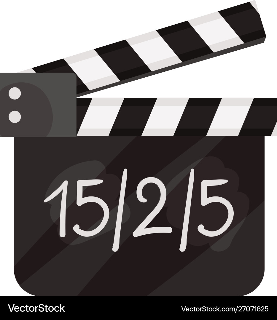 Movie clapper board Royalty Free Vector Image - VectorStock