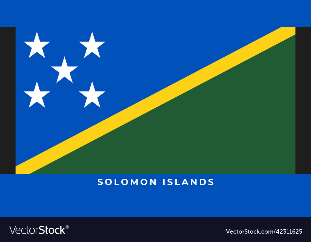 National Flag Of Solomon Islands Flag Royalty Free Vector