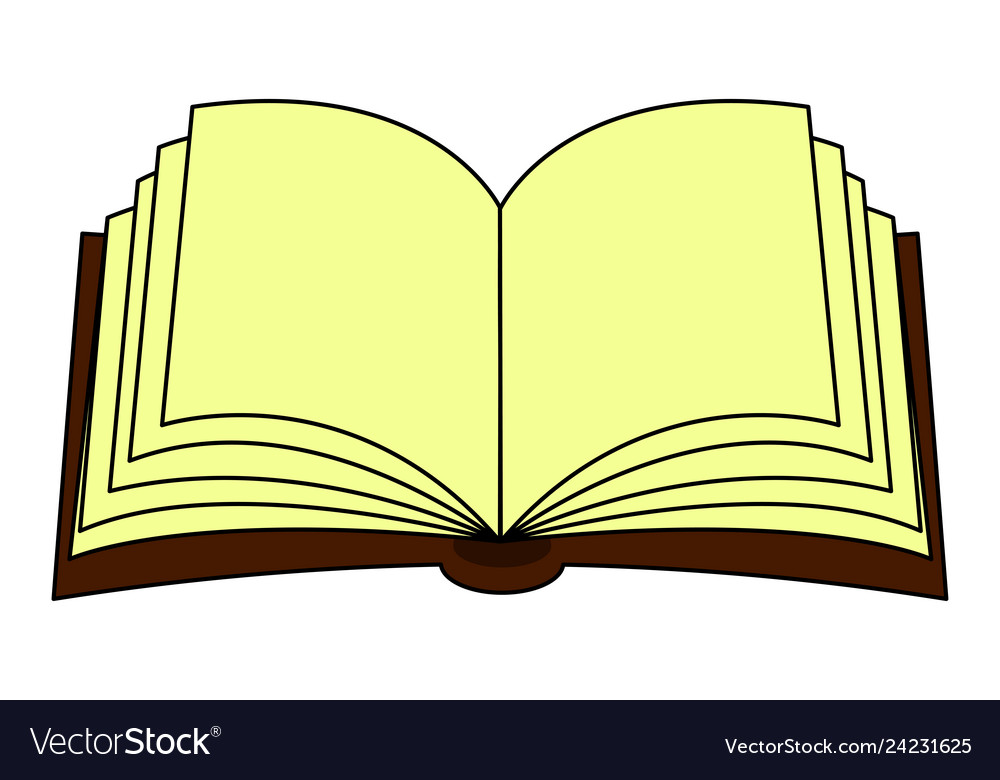 Open book clipart symbol icon design isolated on Vector Image