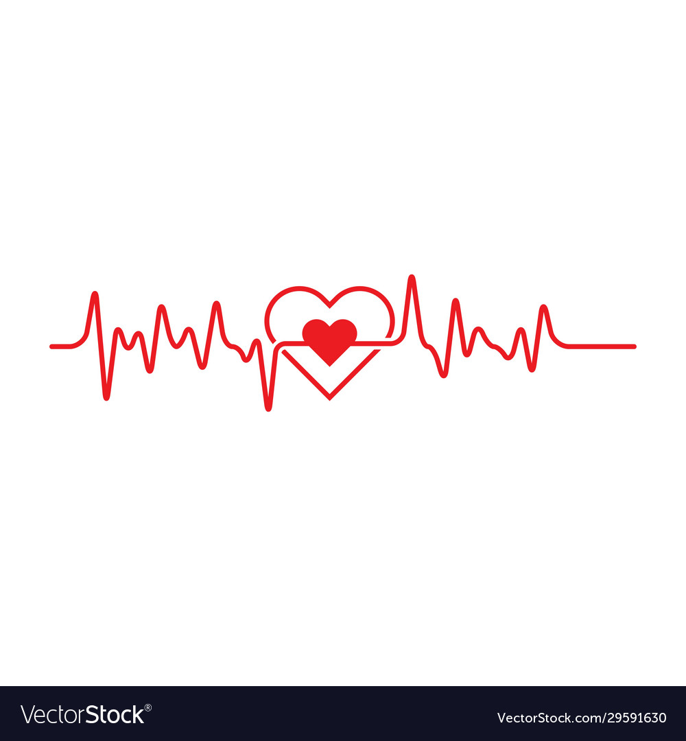 Art design health medical heartbeat pulse Vector Image