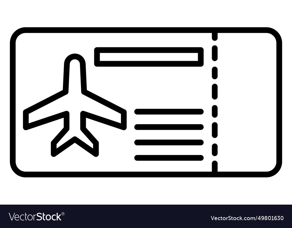 Boarding pass icon related to air travel Vector Image