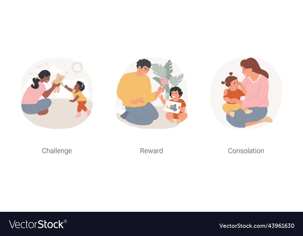 Child encouragement isolated cartoon Royalty Free Vector