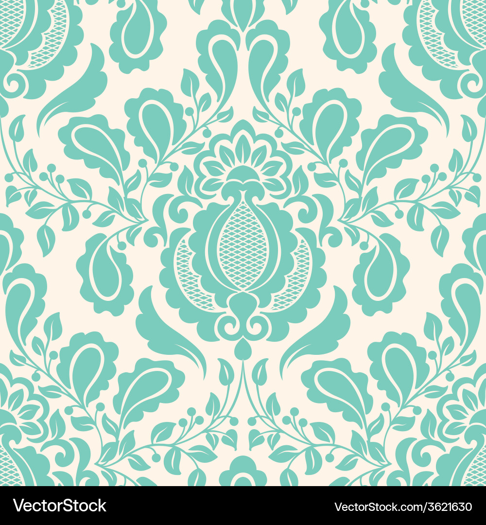 Damask seamless pattern element elegant luxury Vector Image
