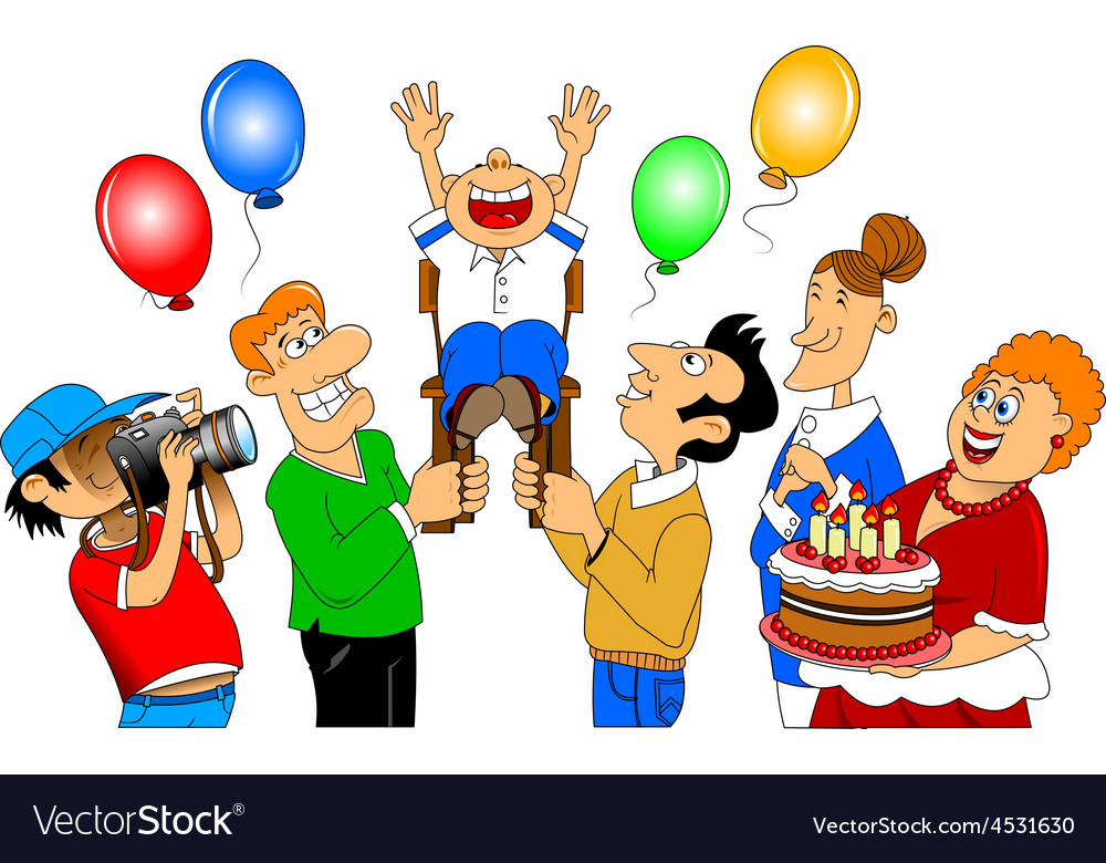 Friends and family celebration Royalty Free Vector Image