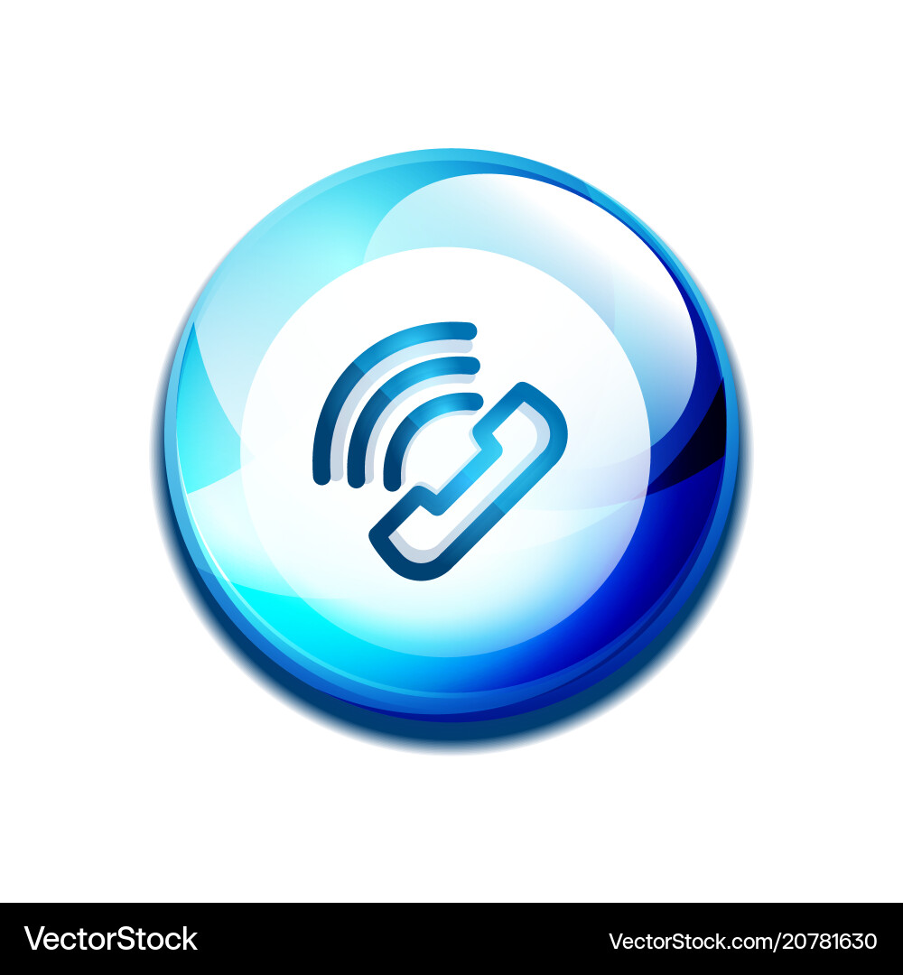 Phone support call center button Royalty Free Vector Image