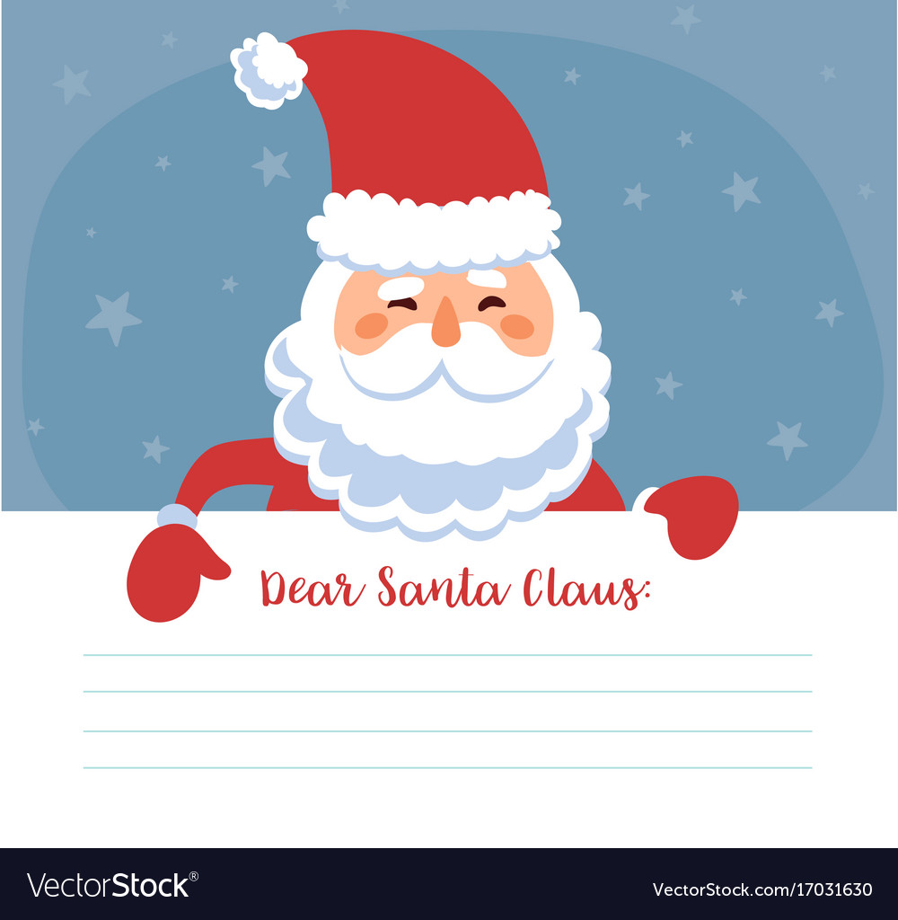 Santa s message banner Royalty Free Vector Image