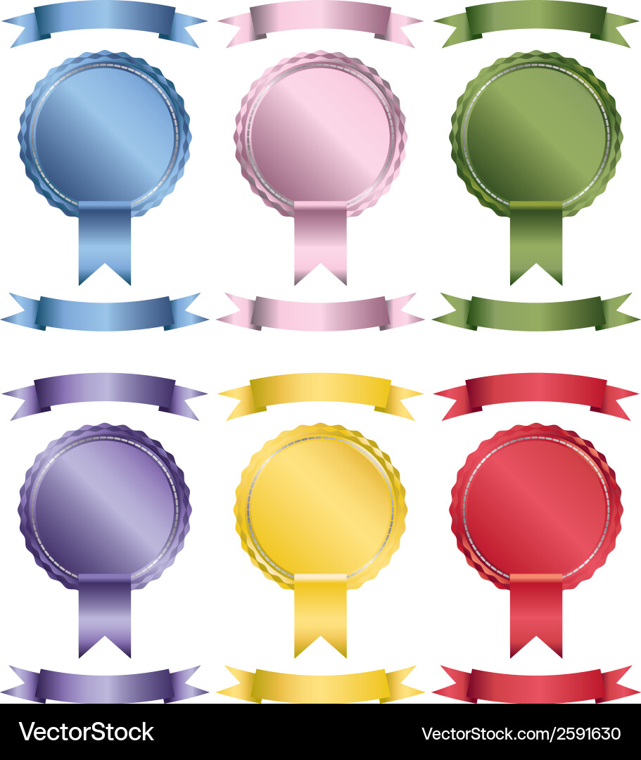 Shiny badges Royalty Free Vector Image - VectorStock