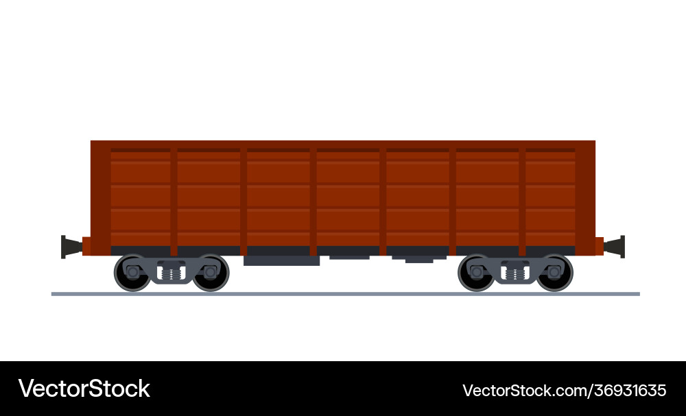 Wagon Train Vector Freight train wagon Royalty Free Vector Image - VectorStock