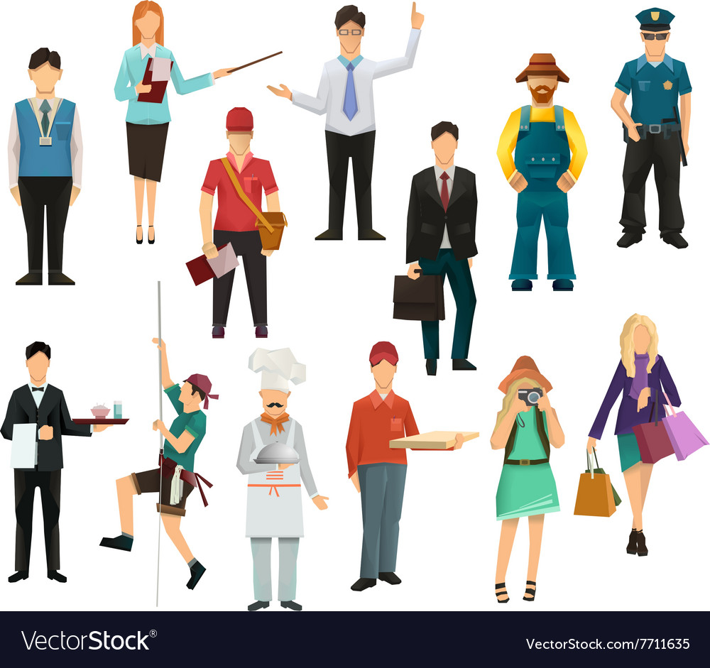 People icon set Royalty Free Vector Image - VectorStock