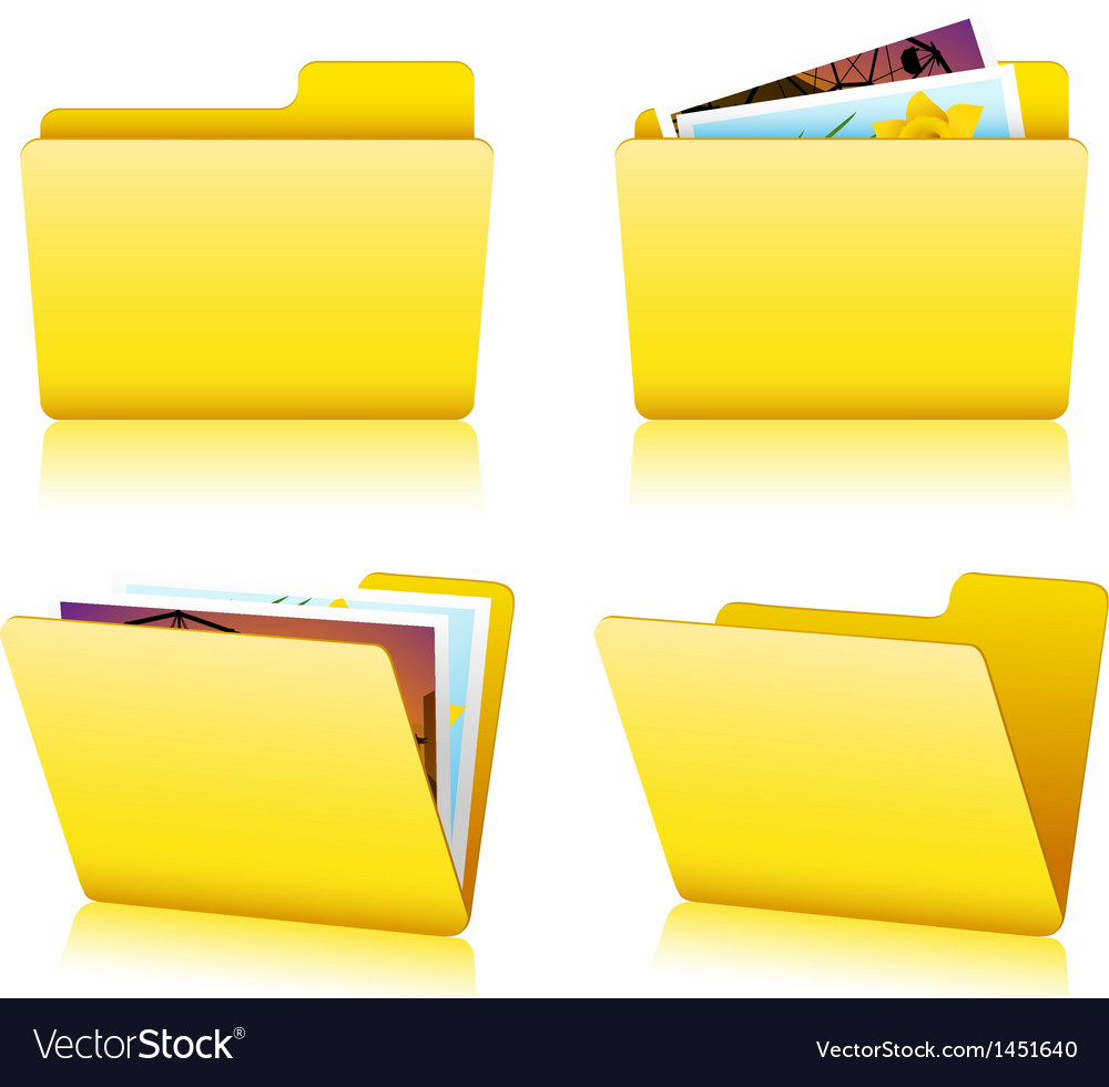 Folder set Royalty Free Vector Image - VectorStock