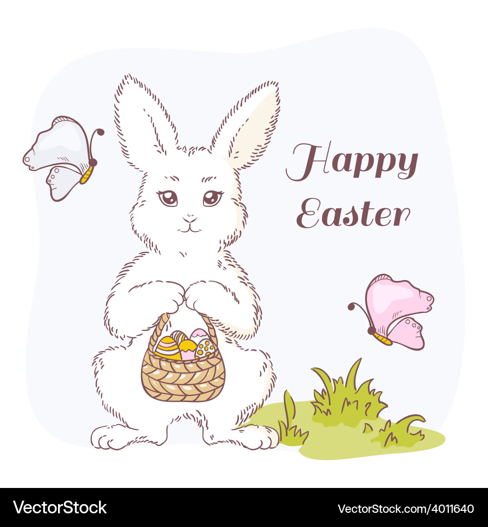 Happy Easter set Royalty Free Vector Image - VectorStock